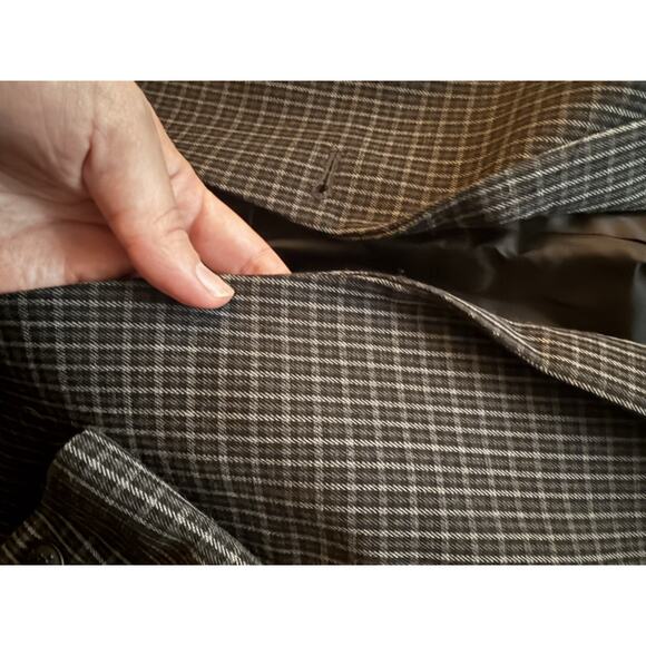 Rag & Bone Grey plaid Leather Collar Blazer Jacket 2 (missing Button) - Picture 2 of 4